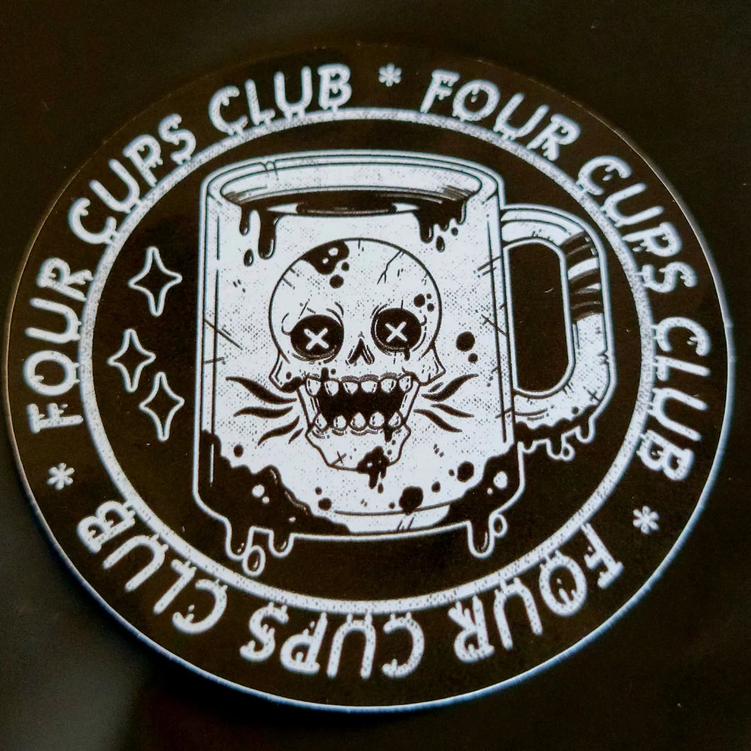 Four Cups Club Sticker